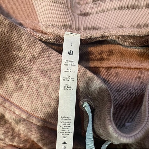 Lululemon Warm Down Jogger 28" in Marble Dye Silky French Press Pink Sz 6 - Picture 7 of 16